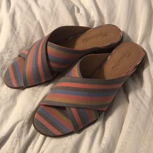 Striped sandals